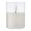 LED wax candle in glass holder white | No Branding | not available | not available | not available