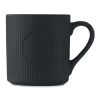 Ribbed ceramic mug mat 340 ml black | No Branding | not available | not available