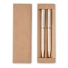 Wheat straw/ABS twist pen set beige | No Branding | not available | not available | not available