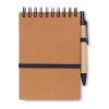 Recycled notebook with ball pen brown | No Branding | not available | not available | not available