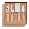 Set of 4 cheese knives wood | No Branding | not available | not available