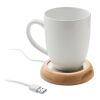 Bamboo mug warmer with USB wood | No Branding | not available | not available