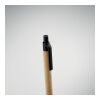 Push button ball pen in bamboo black | No Branding | not available | not available