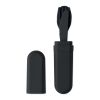 Cutlery set and case in PLA black | No Branding | not available | not available | not available