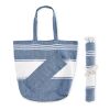 Beach bag with hammam towel blue | No Branding | not available | not available | not available