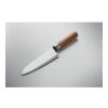 Beech wood chef knife silver