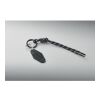 Braided rope with tag keyring black