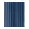 RPET fleece striped blanket blue