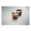 Coffee glass set walnut grip wood