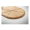 Bamboo pizza board & cutter wood