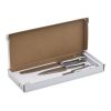 Stainless steel knife set 3pcs silver