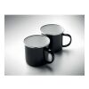 Fleece blanket & 2 mugs set black