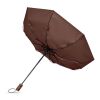 21" auto umbrella wood handle brown