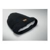 Knitted beanie with cuff black