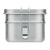 Stainless steel lunch box with  2 compartments matt silver | No Branding | not available | not available | not available