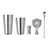 Cocktail set 750 ml shiny silver | No Branding | not available | not available | not available