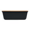 Lunch box with bamboo lid black | No Branding | not available | not available