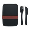 Lunch box with cutlery black | No Branding | not available | not available | not available