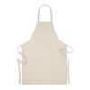 Beige organic cotton apron with front pockets beige | No Branding | not available | not available | not available