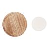 Candle on round wooden base wood | No Branding | not available | not available