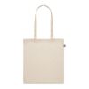 Recycled cotton shopping bag with long handles beige | No Branding | not available | not available | not available