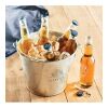 Metal beer bucket 4L matt silver | No Branding | not available | not available | not available