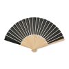 Manual hand fan in bamboo black | No Branding | not available | not available