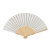 Manual hand fan in bamboo white | No Branding | not available | not available