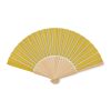 Manual hand fan in bamboo yellow | No Branding | not available | not available