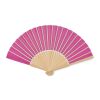 Manual hand fan in bamboo fuchsia | No Branding | not available | not available