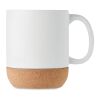 Matt ceramic cork mug 300 ml white | No Branding | not available | not available
