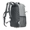 Sporty reflective backpack 190T with front cord matt silver | No Branding | not available | not available