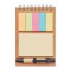 Notepad with pen and sticky notes beige | No Branding | not available | not available