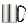 Metal mug and carabiner handle 220 ml black | No Branding | not available | not available | not available