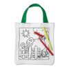 Tote bag with colouring pens white | No Branding | not available | not available | not available