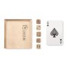 Cards and dices in box wood | No Branding | not available | not available