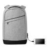 2 tone backpack incl USB plug grey | No Branding | not available | not available | not available