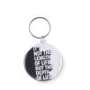 Small pin button key ring white | No Branding | not available | not available