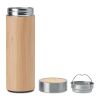 Double wall bamboo vacuum flask 400ml wood | No Branding | not available | not available | not available