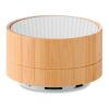 Round 3W bamboo wireless speaker white | No Branding | not available | not available | not available