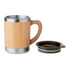 Double wall tumbler 300ml with bamboo wood | No Branding | not available | not available