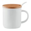 Porcelain mug with spoon white | No Branding | not available | not available