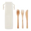 Bamboo cutlery set beige | No Branding | not available | not available | not available