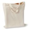 Cotton tote bag with short handles 140gr/m² beige | No Branding | not available | not available | not available