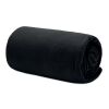 RPET fleece travel blanket in pouch black | No Branding | not available | not available | not available