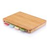 Cutting board with 4pcs hygienic boards brown | No Branding | not available | not available