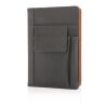 Notebook with phone pocket black | No Branding | not available | not available