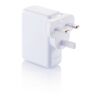Travel plug with 4 USB ports White | No Branding | not available | not available