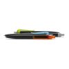 Prodir QS03 push ballpoint pen matt with metal clip black-silver | Without Branding | Black