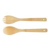 Bamboo salad cutlery Elara brown | No Branding | not available | not available
